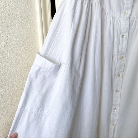 Juliet Dunn Dress Ric-Rac Tie Shoulder Midi Summer White Pastel Rainbow 2 EUC - Picture 4 of 10